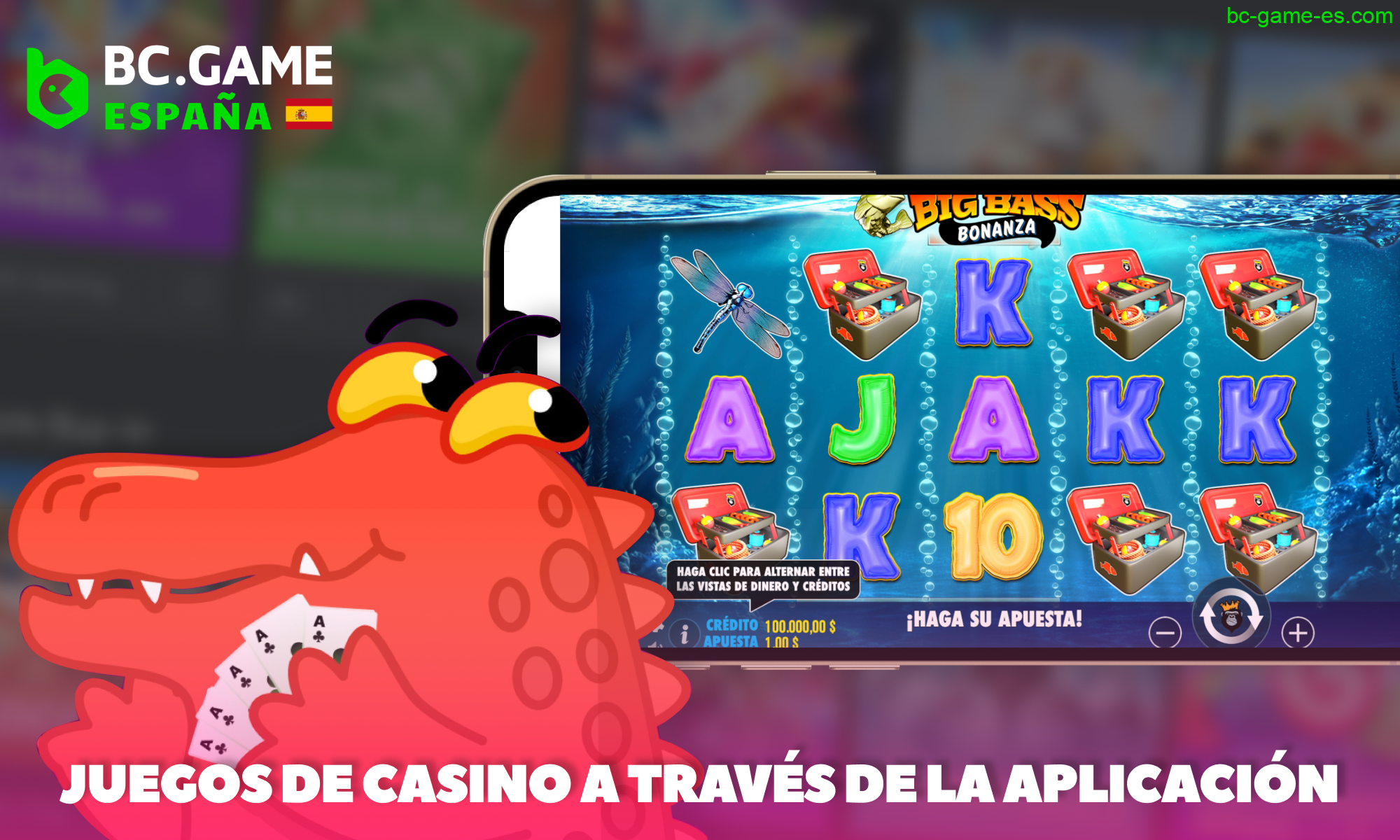 Slots en la aplicación móvil de BC Game para jugadores de España