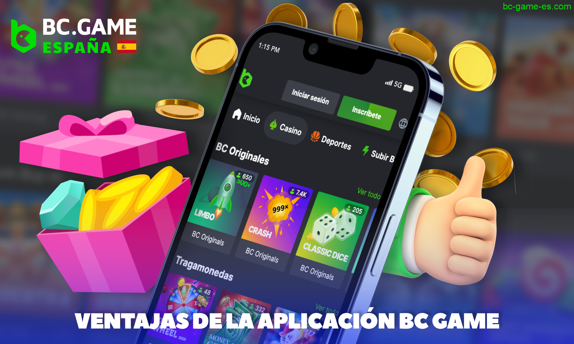 Beneficios de la aplicación móvil BC Game para jugadores de España