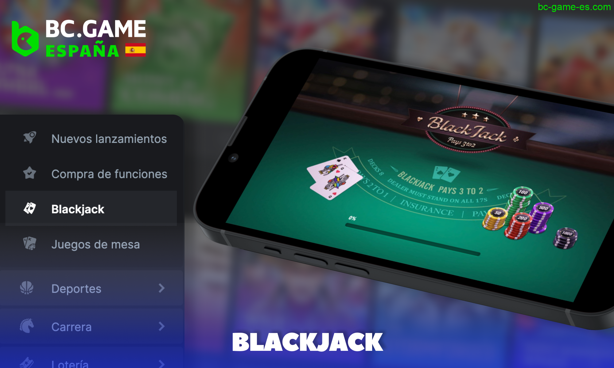 Blackjack en BC Game Español