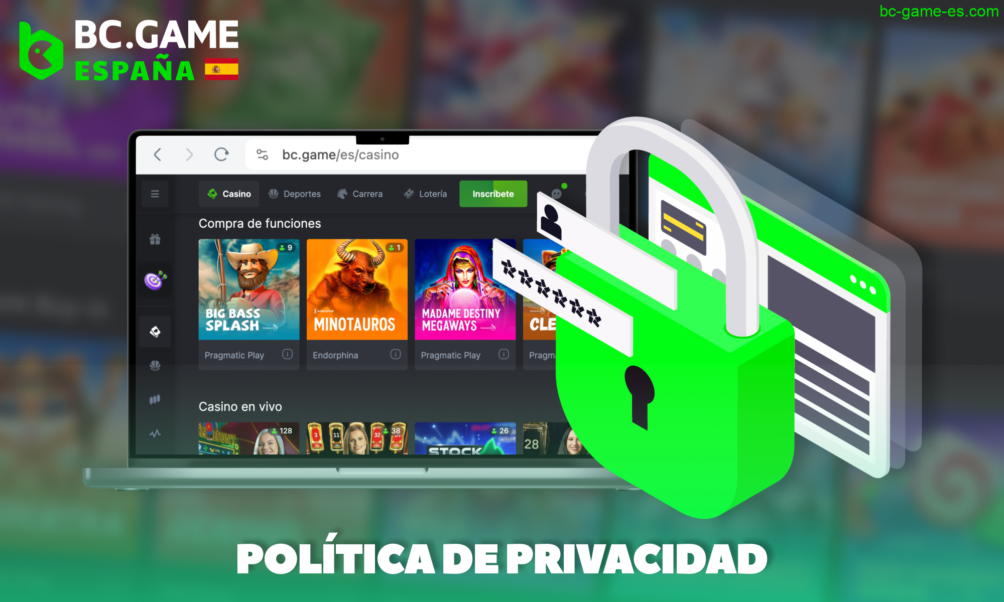 Política de privacidad para jugadores - BC Game España