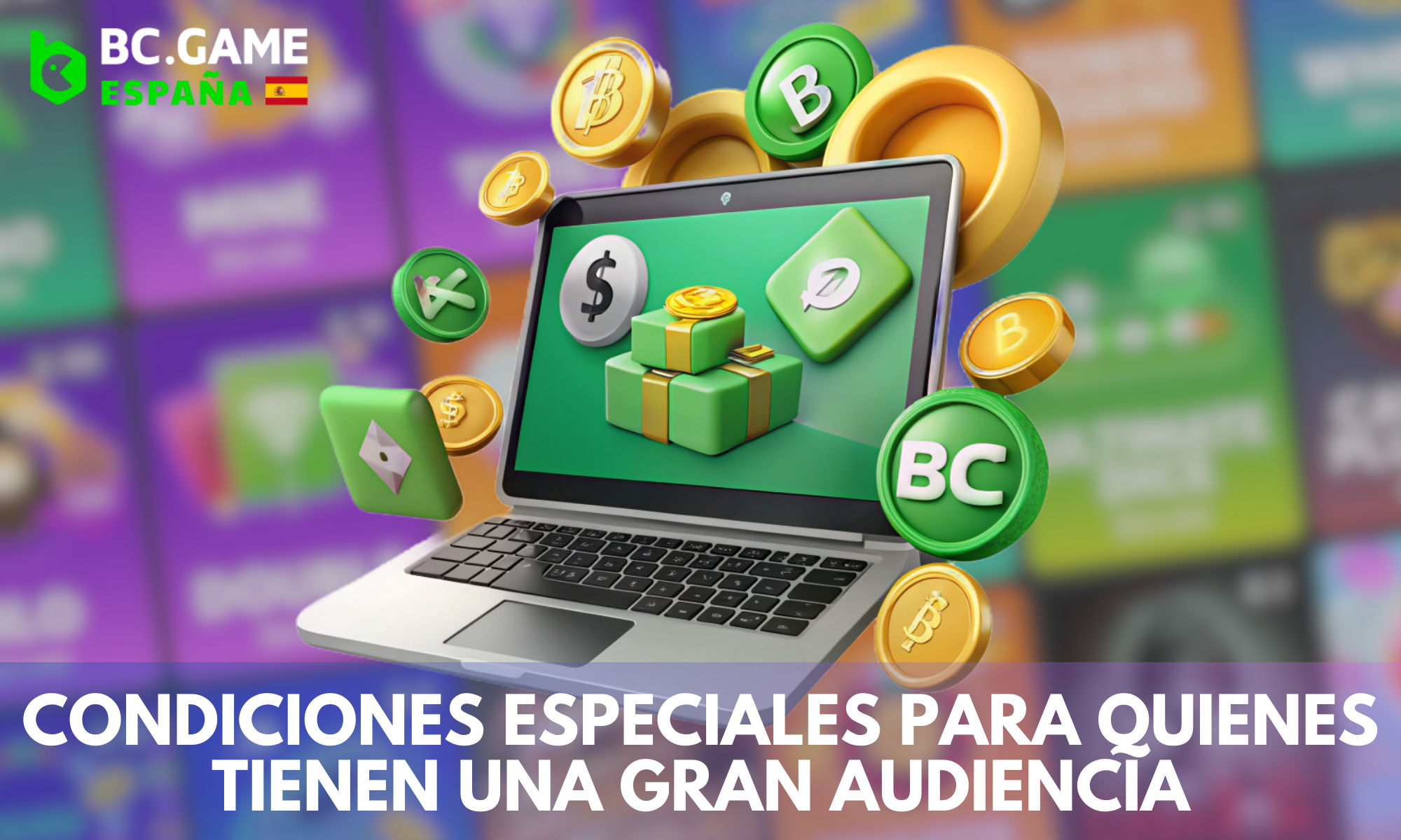 Si tienes un gran número de suscriptores y audiencia, BC Game te ofrece opciones adicionales únicas