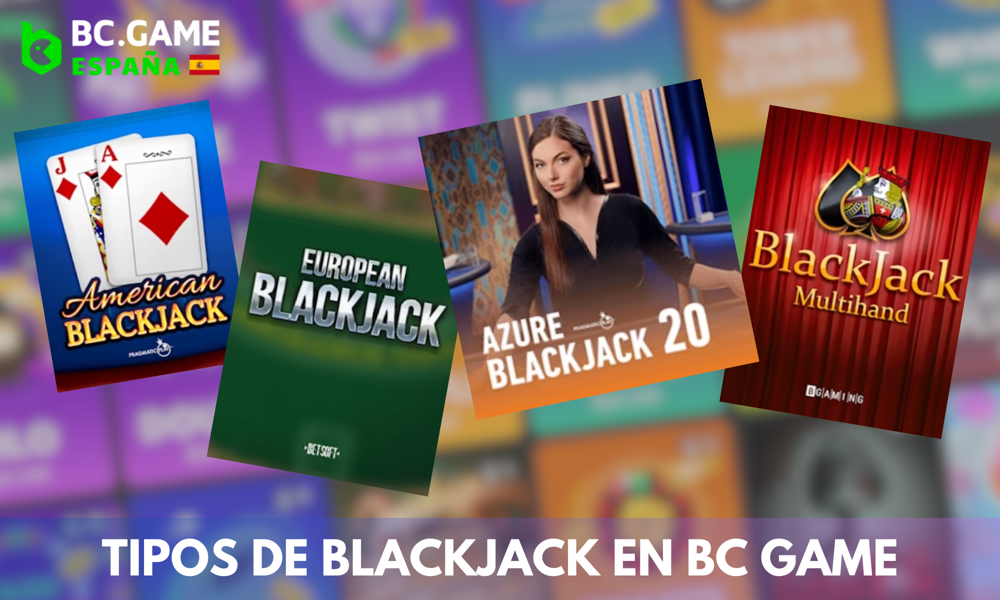 BC Game ofrece varios tipos de juegos de blackjack